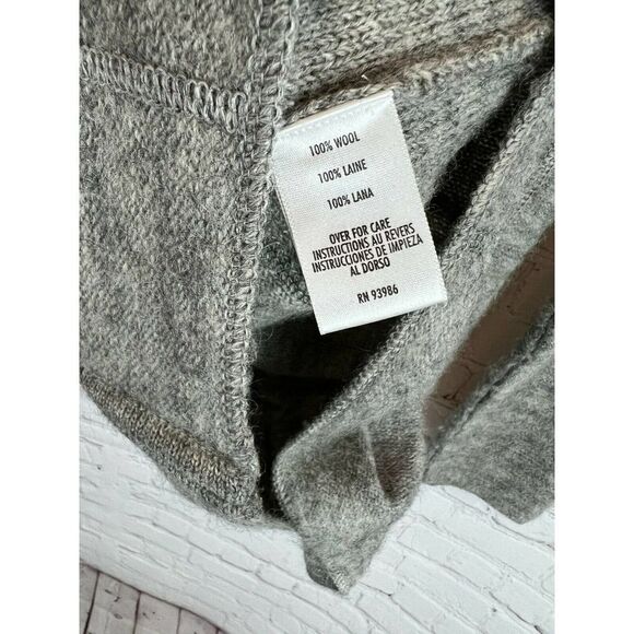 CASUAL CORNER ANNEX vintage wool full zip collared gray cardigan sweater S - Picture 7 of 7